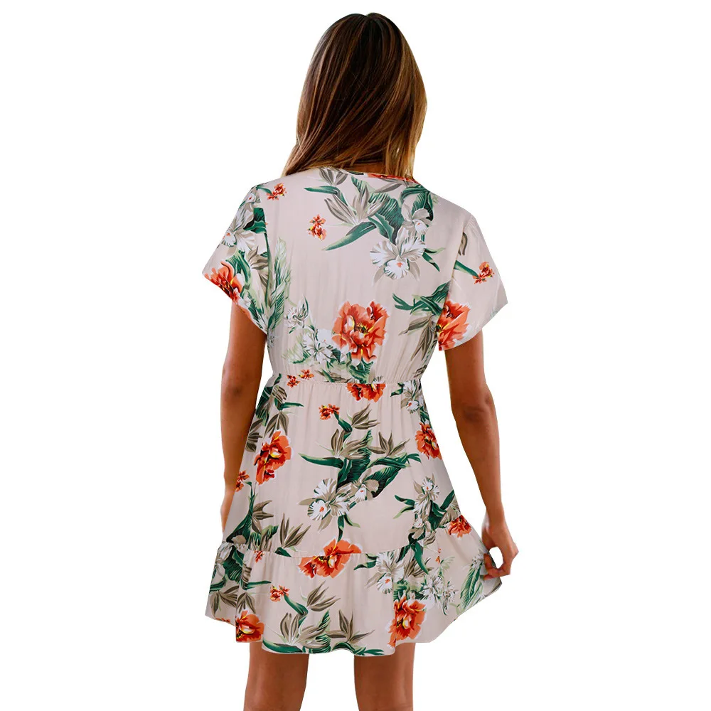 Uguest Women Dress Deep V Neck Sashes Short Sleeve Bohemian A Line Floral Sweet Seaside Vacation Sandy Beach Summer Dress
Uguest Women Dress Deep V Neck Sashes Short Sleeve Bohemian A Line Floral Sweet Seaside Vacation Sandy Beach Summer Dress