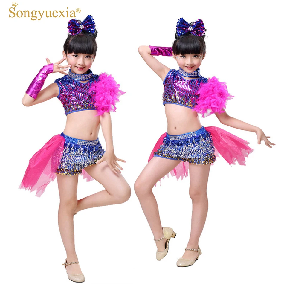 Songyuexia Girls' Latin/Modern Dance Clothes Children's Stage Dancing Costume with Flower Tailed Costume Top and Pants 110-150cm
Songyuexia Girls' Latin/Modern Dance Clothes Children's Stage Dancing Costume with Flower Tailed Costume Top and Pants 110-150cm