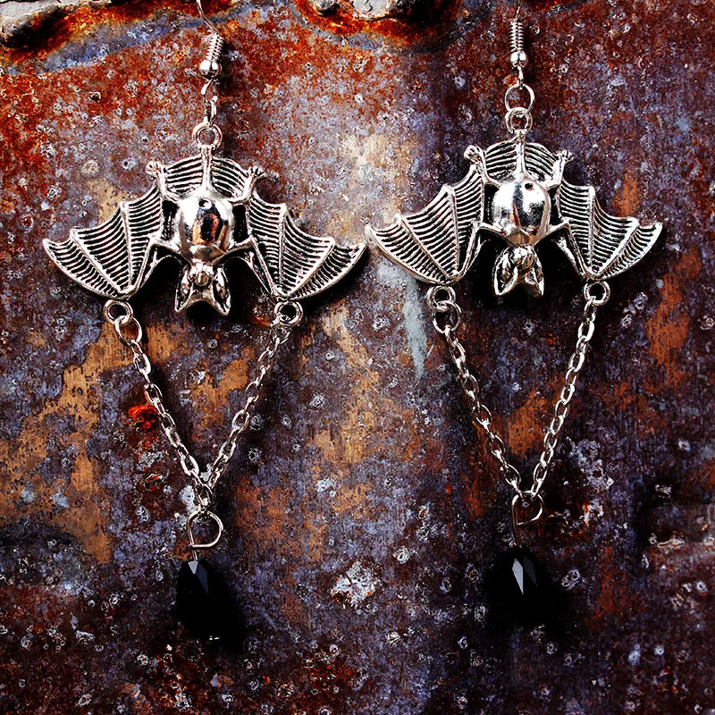 LE SKY Retro Wind Pentagram Cow Skull Earrings Natural Stone Rose Bird Bat Pendant Earrings for Women Jewelry
LE SKY Retro Wind Pentagram Cow Skull Earrings Natural Stone Rose Bird Bat Pendant Earrings for Women Jewelry