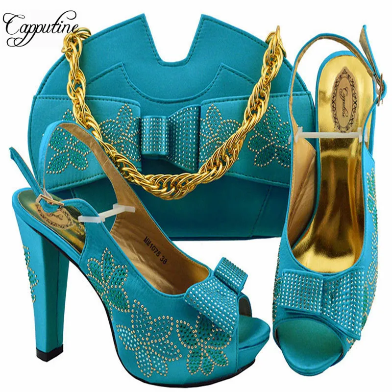 High Quality Woman Shoes And Bags Set African Summer High Heels Shoes With Matching Bags Set For Party 8Colors Stock
High Quality Woman Shoes And Bags Set African Summer High Heels Shoes With Matching Bags Set For Party 8Colors Stock