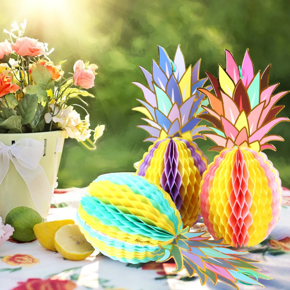 Summer Tropical Party Table Centerpiece Honeycomb Pineapple Shaped For Hawaiian Party LUAU Beach Party Decorations Supplies
Summer Tropical Party Table Centerpiece Honeycomb Pineapple Shaped For Hawaiian Party LUAU Beach Party Decorations Supplies