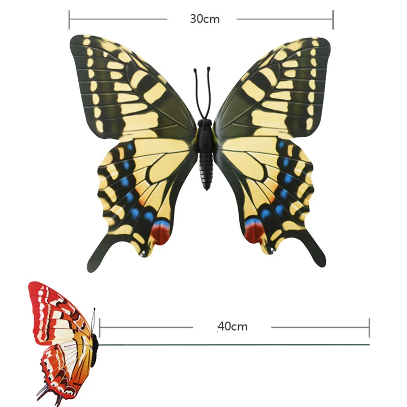 1 шт. 30 см Искусственные бабочки украшения для сада имитация ставки двор растение