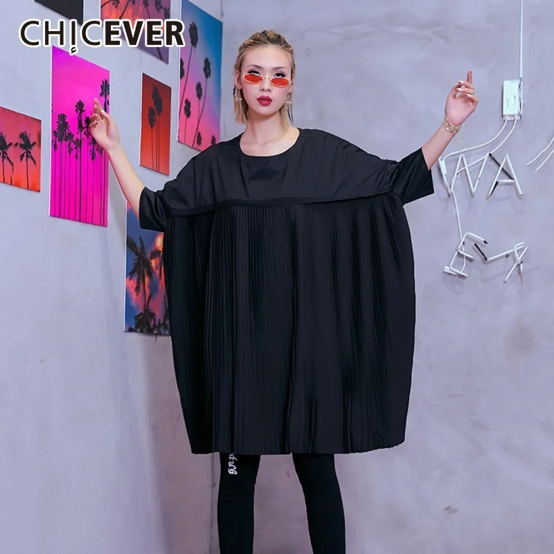 CHICEVER Spring Sweet Women Dress O Neck Short Sleeve Draped Loose Slim Knee-length Dresses 2020 Fashion New
CHICEVER Spring Sweet Women Dress O Neck Short Sleeve Draped Loose Slim Knee-length Dresses 2020 Fashion New