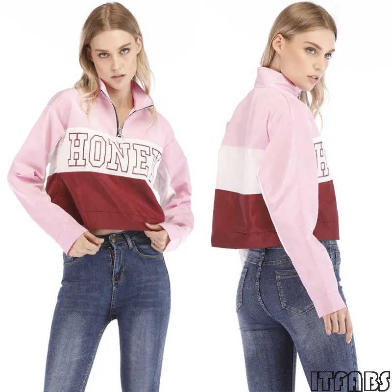 New Women Jacket Coats Zip Up Biker Casual Top Coat Outwear Long Sleeve Pullover Letter Zipper Tops Coats Sweatshirts
New Women Jacket Coats Zip Up Biker Casual Top Coat Outwear Long Sleeve Pullover Letter Zipper Tops Coats Sweatshirts