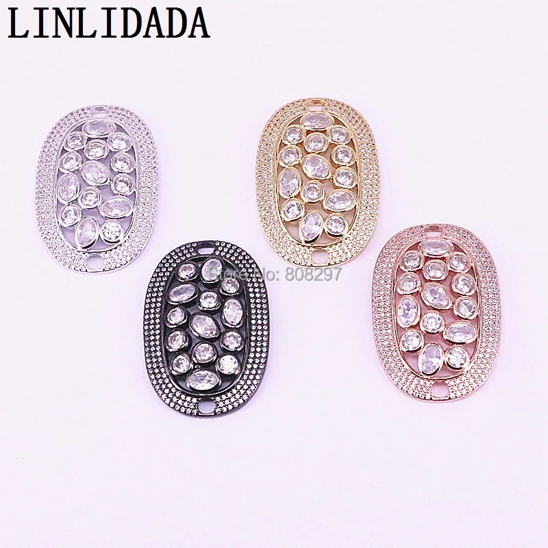 5Pcs Micro Pave Clear CZ Oval Connector Beads, Pave Crystal Zirconia Copper Beads, for Women Accessories
5Pcs Micro Pave Clear CZ Oval Connector Beads, Pave Crystal Zirconia Copper Beads, for Women Accessories