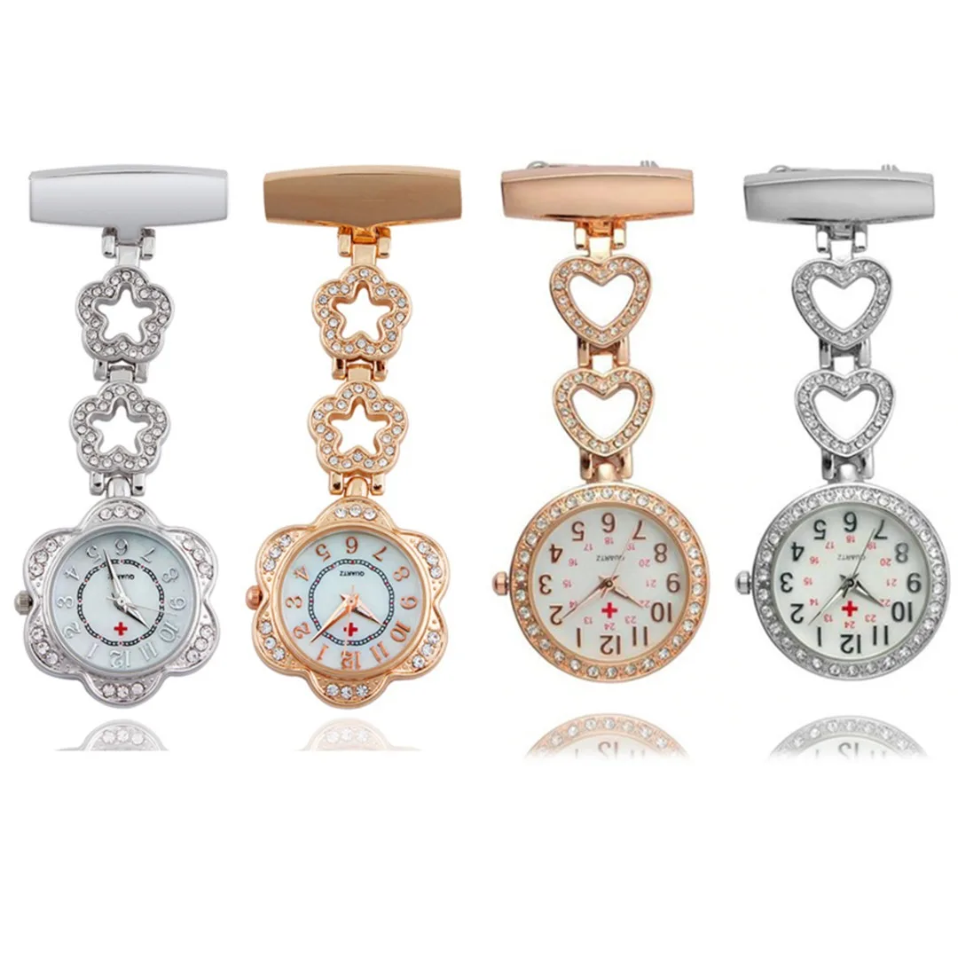 Clip-on Women Pocket Watch Quartz Brooch Fob Hanging Nurse Pin Watch Crystal Alloy Hollow Star Heart Pocket Watch Clock
Clip-on Women Pocket Watch Quartz Brooch Fob Hanging Nurse Pin Watch Crystal Alloy Hollow Star Heart Pocket Watch Clock