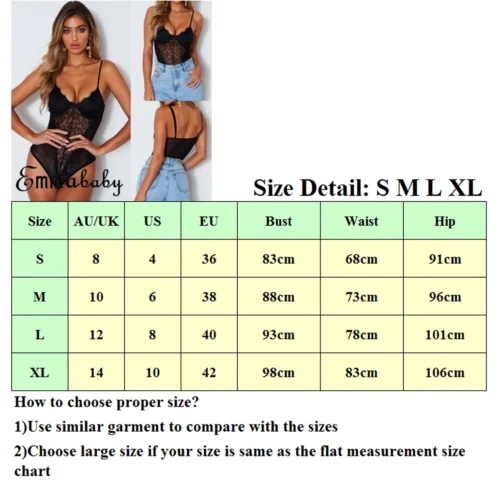 US Women Ladies Sexy Lace Bodysuit Stretch Leotard Sleeveless Tops T shirt Jumpsuit
US Women Ladies Sexy Lace Bodysuit Stretch Leotard Sleeveless Tops T shirt Jumpsuit