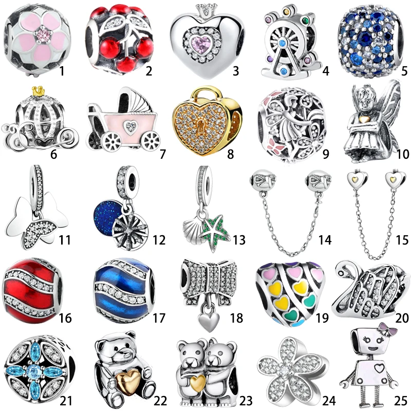 European S925 Silver Charms Pandant Bead Fit Sterling Silver Bracelets Bangles Chain Original Fashion DIY Jewelry Making Gift
European S925 Silver Charms Pandant Bead Fit Sterling Silver Bracelets Bangles Chain Original Fashion DIY Jewelry Making Gift