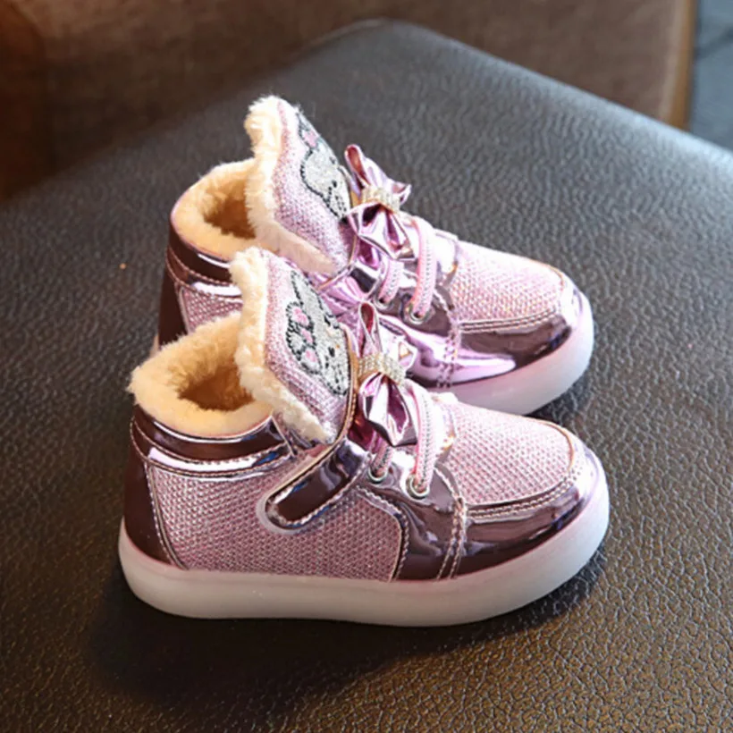 Cats Child Luminous Sneakers 2018 Brand Winter Footwear Kids LED Flashing Boots For Baby Girls Casual Shoes Plush Girls Shoes
Cats Child Luminous Sneakers 2018 Brand Winter Footwear Kids LED Flashing Boots For Baby Girls Casual Shoes Plush Girls Shoes