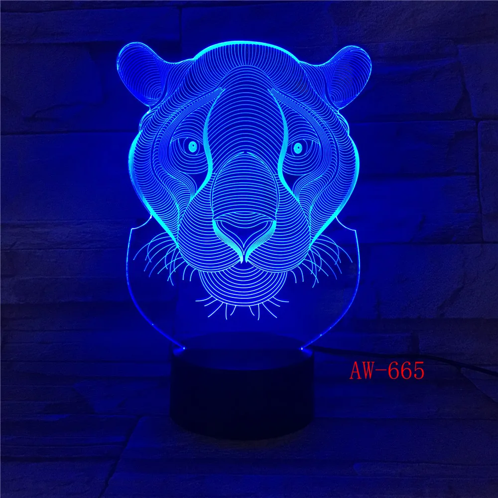 Holiday Gift LED Lights Novelty Tiger Lion shaped Seven Colors Home Lighting 3D Table Lamp USB NightLight Drop shipping AW-665
Holiday Gift LED Lights Novelty Tiger Lion shaped Seven Colors Home Lighting 3D Table Lamp USB NightLight Drop shipping AW-665