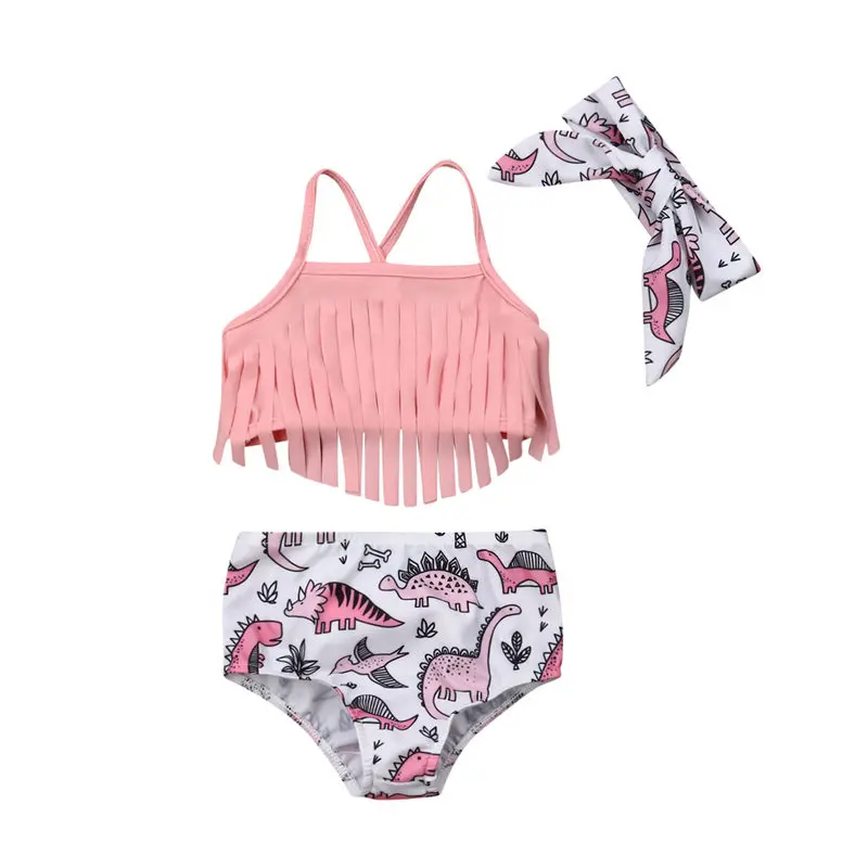 Baby Girls Dinosaur Swimwear 3pcs Newborn Kids Bikini Toddler Girls Swimsuit Tassel Top+Shorts+Headband Beachwear Swimming Suit
Baby Girls Dinosaur Swimwear 3pcs Newborn Kids Bikini Toddler Girls Swimsuit Tassel Top+Shorts+Headband Beachwear Swimming Suit