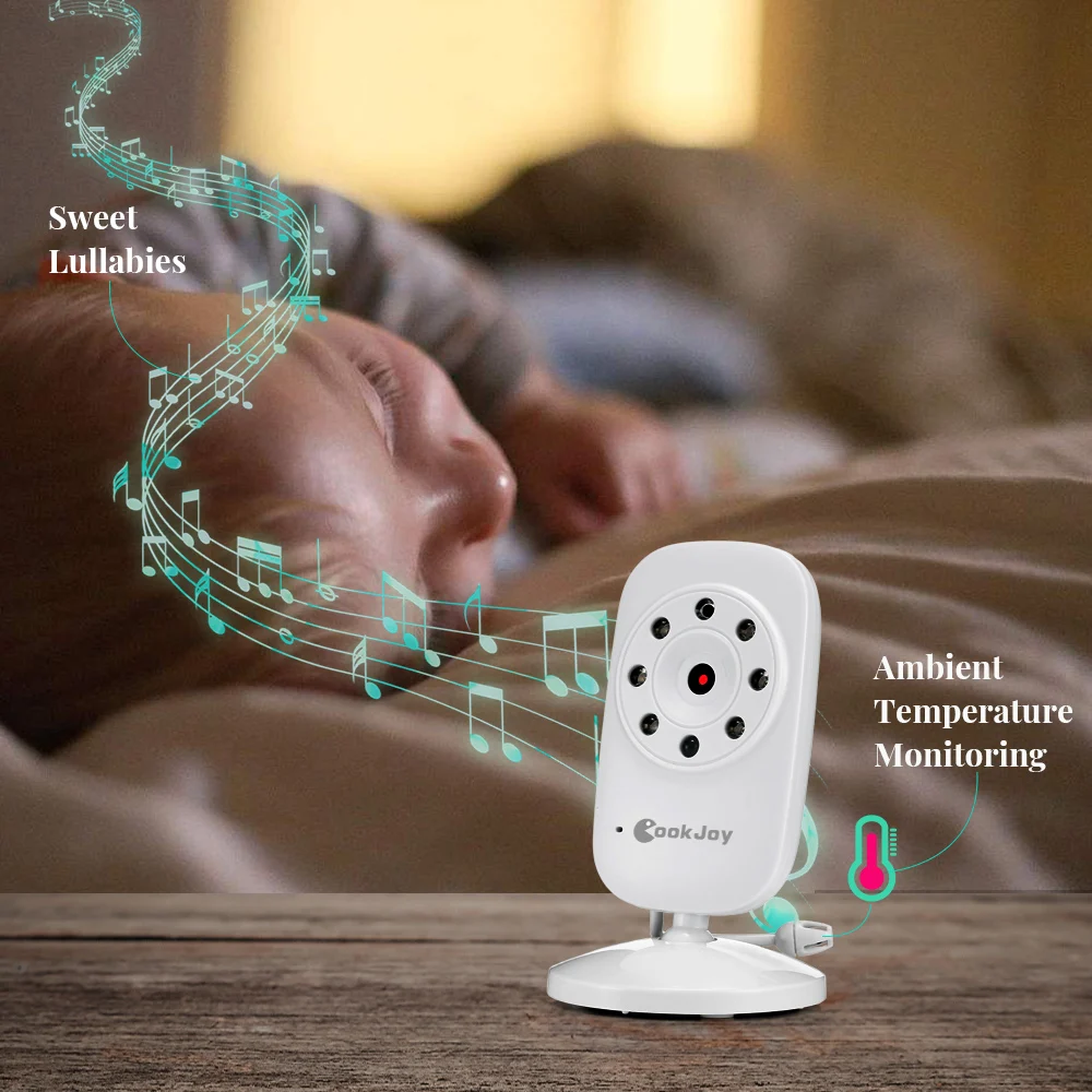 FIMEI COOKJOY Baby Sleeping мониторы 2 4 г 3 5 дюймов температура с ЖК дисплей экран Колыбельная