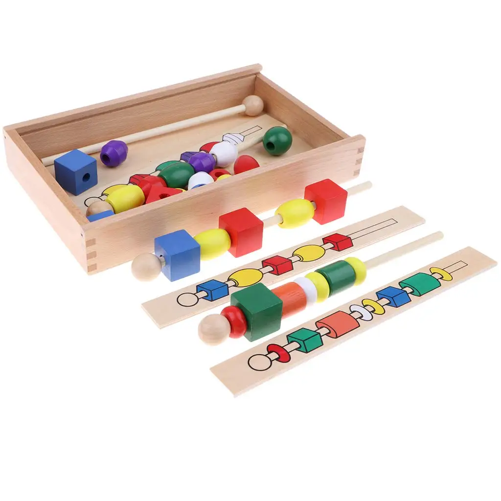 Montessori Sensory Mathematics Materials Wooden Toy Geometry Beads Lacing Color Matching Game Gift for Baby Children Kids
Montessori Sensory Mathematics Materials Wooden Toy Geometry Beads Lacing Color Matching Game Gift for Baby Children Kids