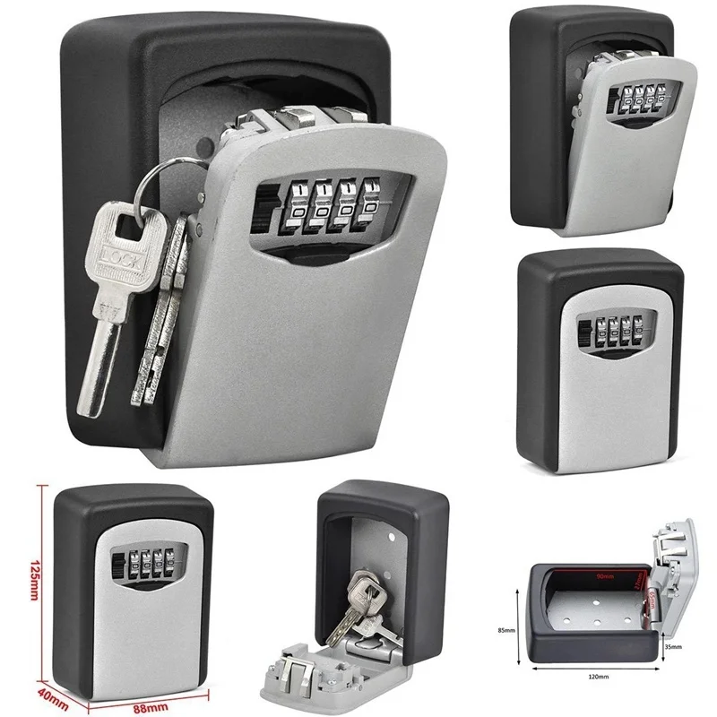 Wall Mount Key Box Home Security Custom 4 Digit Combination Lock Safe StorageSize(117*82*37mm)
Wall Mount Key Box Home Security Custom 4 Digit Combination Lock Safe StorageSize(117*82*37mm)