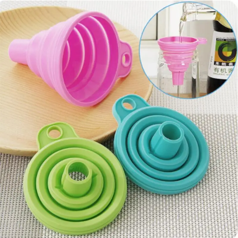 1pcs Protable Mini Silicone Foldable Funnels Collapsible Style Funnel Hopper Kitchen Cozinha Cooking Tools Accessories Gadgets
1pcs Protable Mini Silicone Foldable Funnels Collapsible Style Funnel Hopper Kitchen Cozinha Cooking Tools Accessories Gadgets