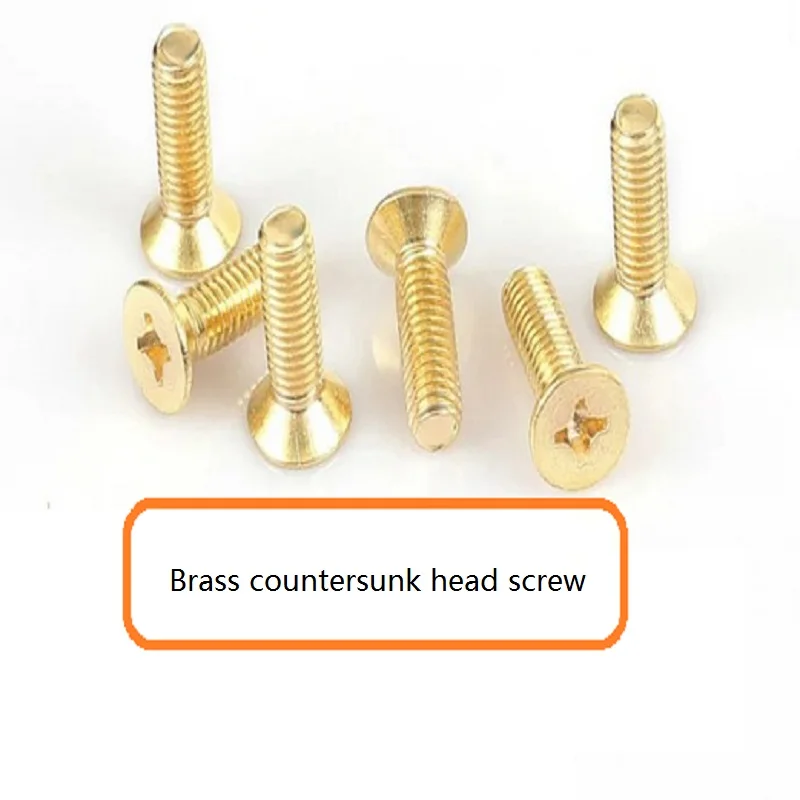 Free delivery GB819 Brass Flat Head Screw Cross Recessed Countersunk Head Machine Screws M5*10 12 14 16 20 25 30 35 40 45 50
Free delivery GB819 Brass Flat Head Screw Cross Recessed Countersunk Head Machine Screws M5*10 12 14 16 20 25 30 35 40 45 50