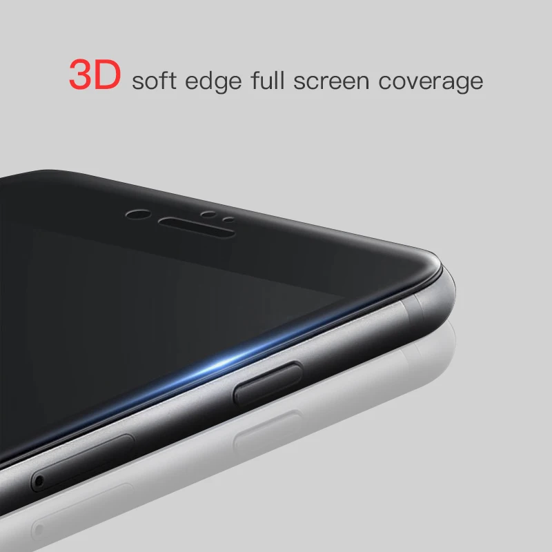 Изогнутая Защитная 3d-пленка для iPhone 7 8 плюс закаленное стекло 3D мягкий край
