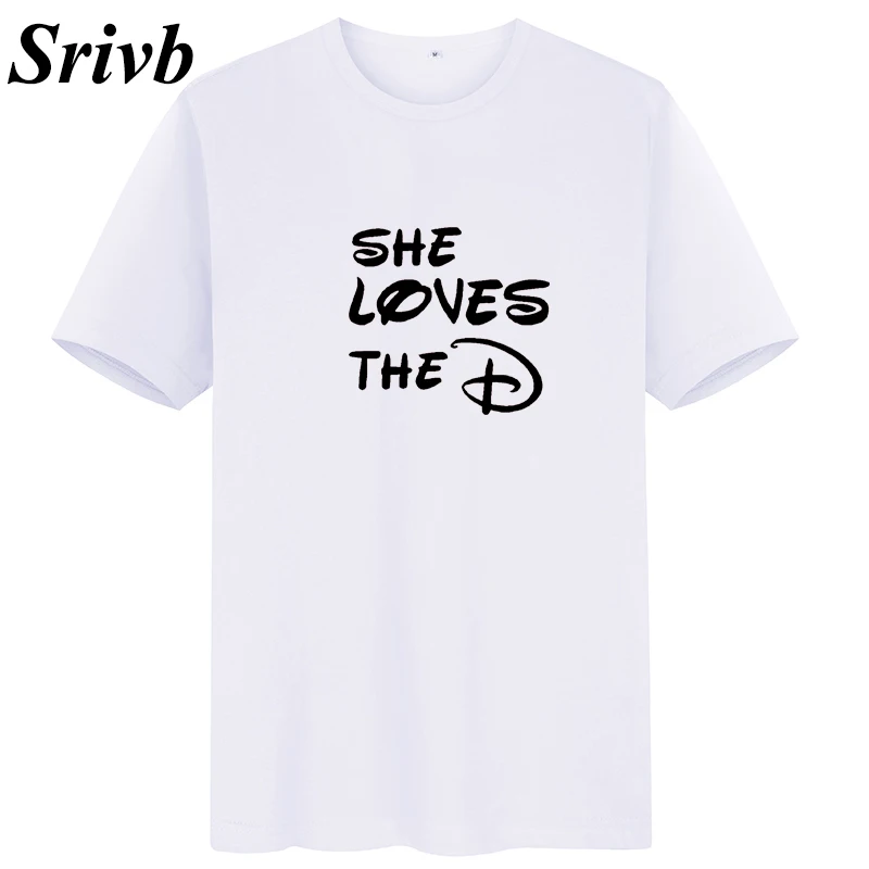 Женская хлопковая Футболка в стиле хип-хоп Srivb She Loves черно-белая футболка с