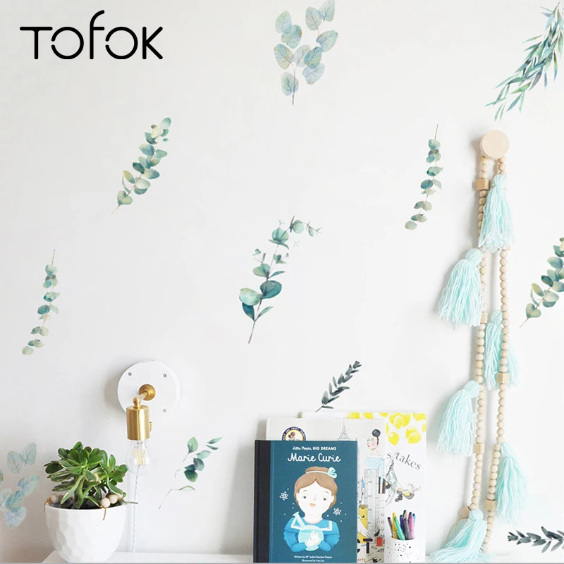 Tofok 12pcs/set Green Plants DIY Wall Sticker Watercolor Nordic Style Living room Bedroom Decals Fresh Office Nursery Decor Post
Tofok 12pcs/set Green Plants DIY Wall Sticker Watercolor Nordic Style Living room Bedroom Decals Fresh Office Nursery Decor Post