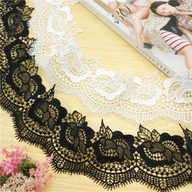 9yards white black flower lace ribbon lace trim lace fabric dress skirt Clothing DIY decoration sewing lace trimming accessories
9yards white black flower lace ribbon lace trim lace fabric dress skirt Clothing DIY decoration sewing lace trimming accessories