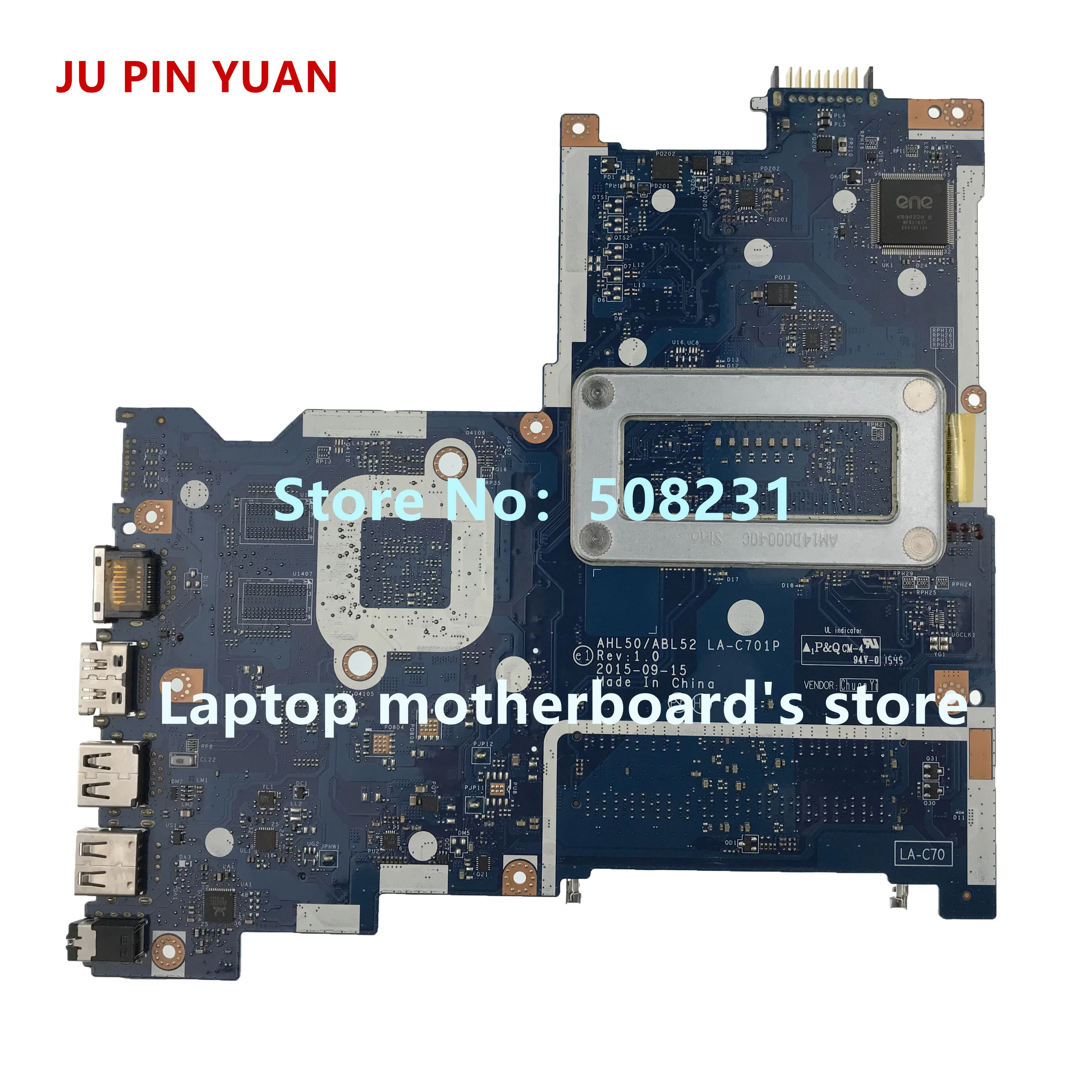 Ju pin yuan 828178-601 828178-501 828178-001 для HP 15-AC190CA 15-AC материнская плата ноутбука с I3-5005U LA-C701P 100%