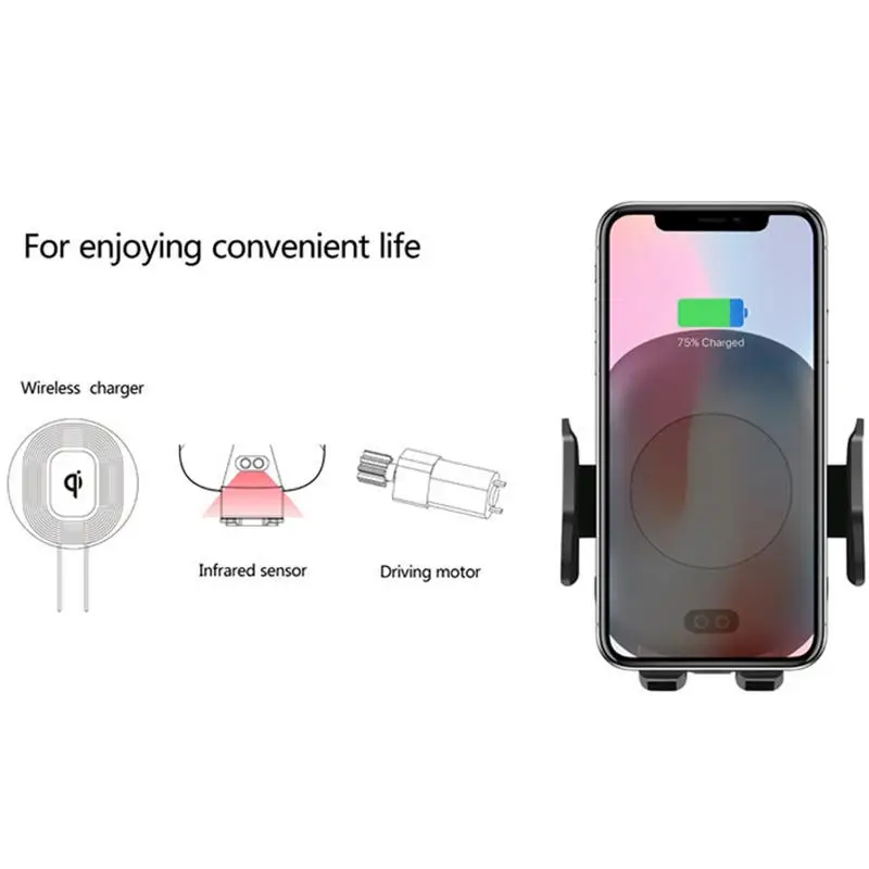 Fast Wireless Car Charger Automatic Clamping Wireless Car Charger Air Vent Mount Holder For IPhone For Samsung
Fast Wireless Car Charger Automatic Clamping Wireless Car Charger Air Vent Mount Holder For IPhone For Samsung