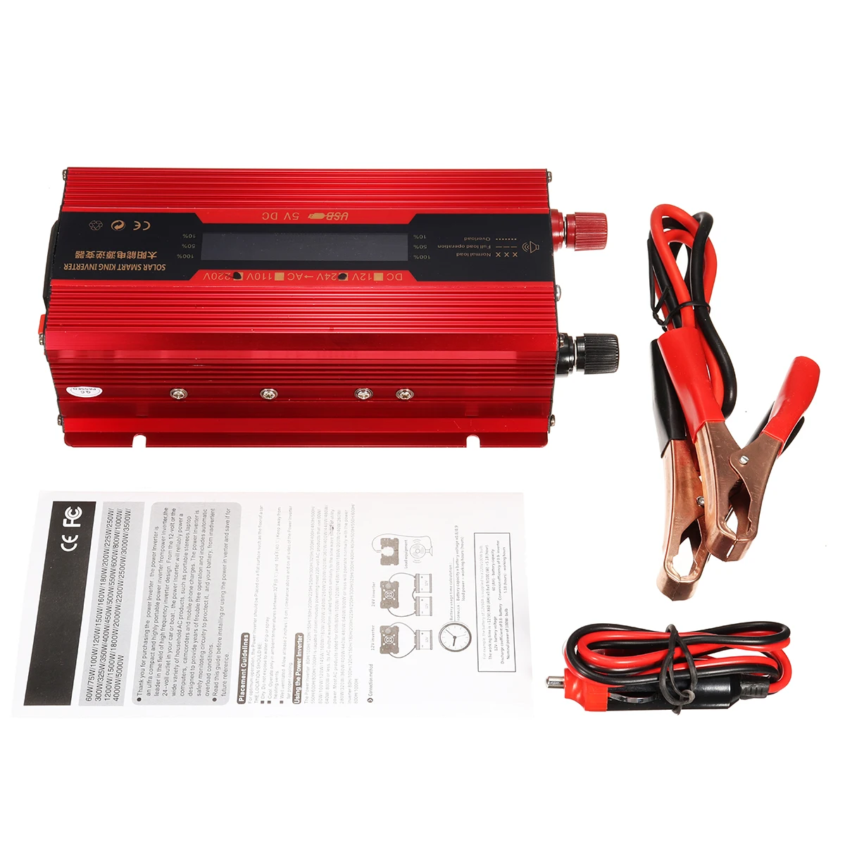 Car Inverter 12V 220V 4000W Peak Power Inverter Voltage Convertor Transformer 12V/24V 110V/220V Inversor Universal/US Plug
Car Inverter 12V 220V 4000W Peak Power Inverter Voltage Convertor Transformer 12V/24V 110V/220V Inversor Universal/US Plug