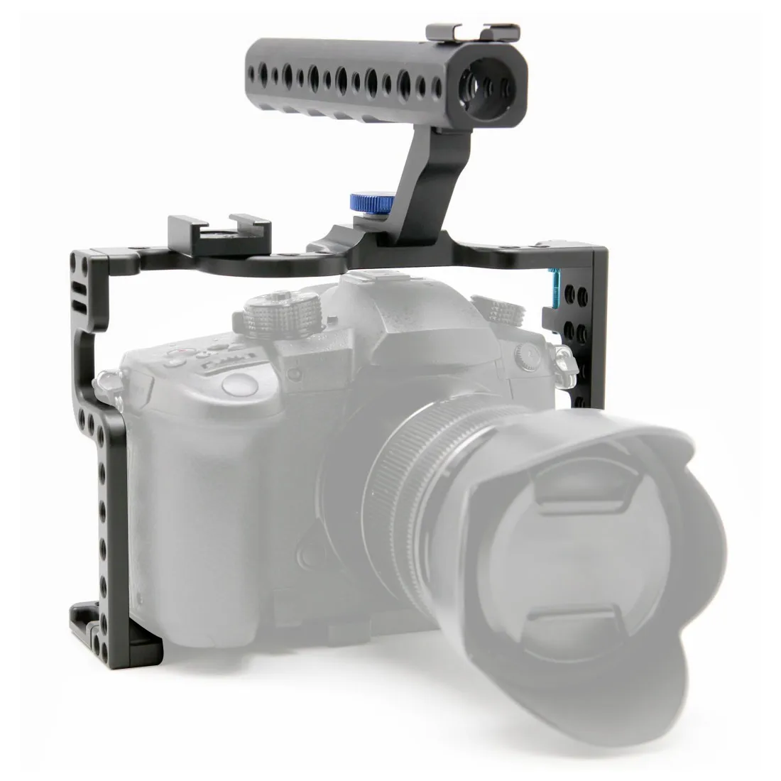 DSLR Camera Cage With Top Handle Grip For Panasonic Lumix GH5 Camera Rig Case Mirrorless System Cam Mounting Bracket
DSLR Camera Cage With Top Handle Grip For Panasonic Lumix GH5 Camera Rig Case Mirrorless System Cam Mounting Bracket