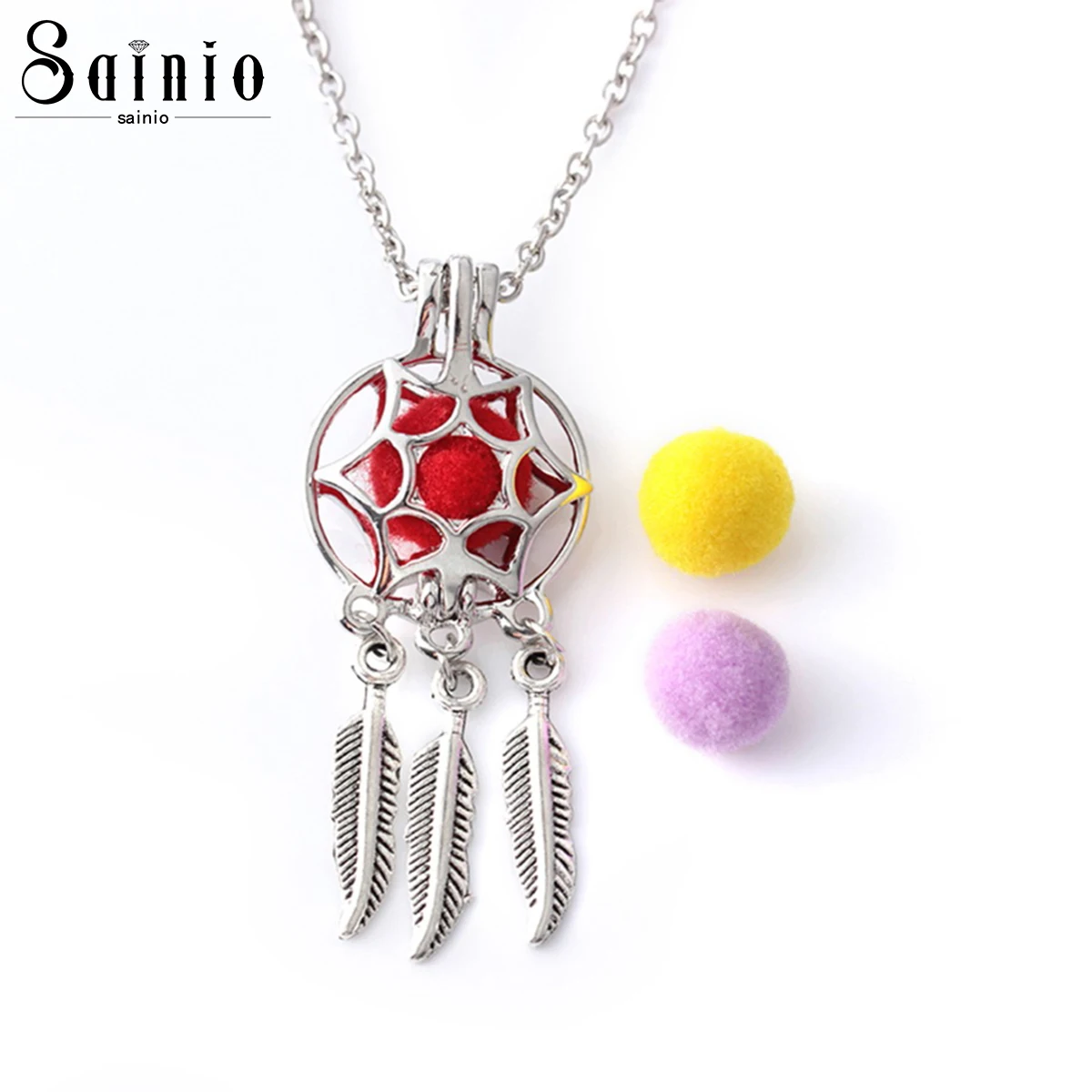 Sainio Trendy Dreamcatcher Feather Pendant Necklace Vintage Lockets Aroma Diffuser Necklace Essential Oil Aromatherapy Necklace
Sainio Trendy Dreamcatcher Feather Pendant Necklace Vintage Lockets Aroma Diffuser Necklace Essential Oil Aromatherapy Necklace