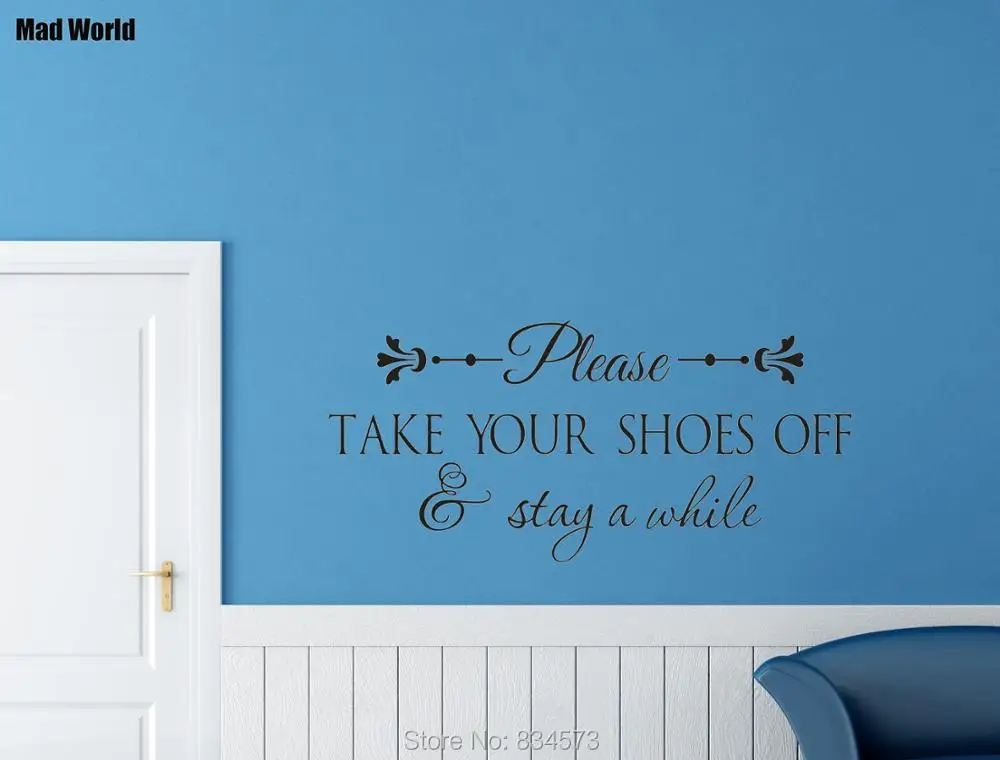 Please Take Your Shoes Off And Stay A While Wall Art Stickers Wall Decals Home DIY Decoration Removable Room Decor Wall Stickers
Please Take Your Shoes Off And Stay A While Wall Art Stickers Wall Decals Home DIY Decoration Removable Room Decor Wall Stickers