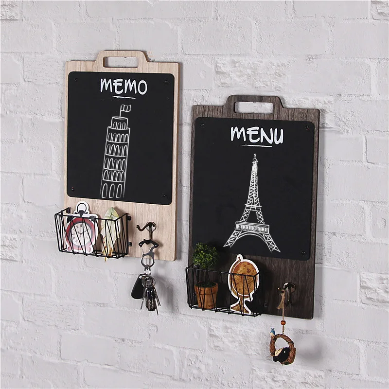 Nordic Creative Wooden Message Blackboard Iron Storage Key Rack Ornaments Wall Hanging Shelf Home Living Room Decoration Gifts
Nordic Creative Wooden Message Blackboard Iron Storage Key Rack Ornaments Wall Hanging Shelf Home Living Room Decoration Gifts