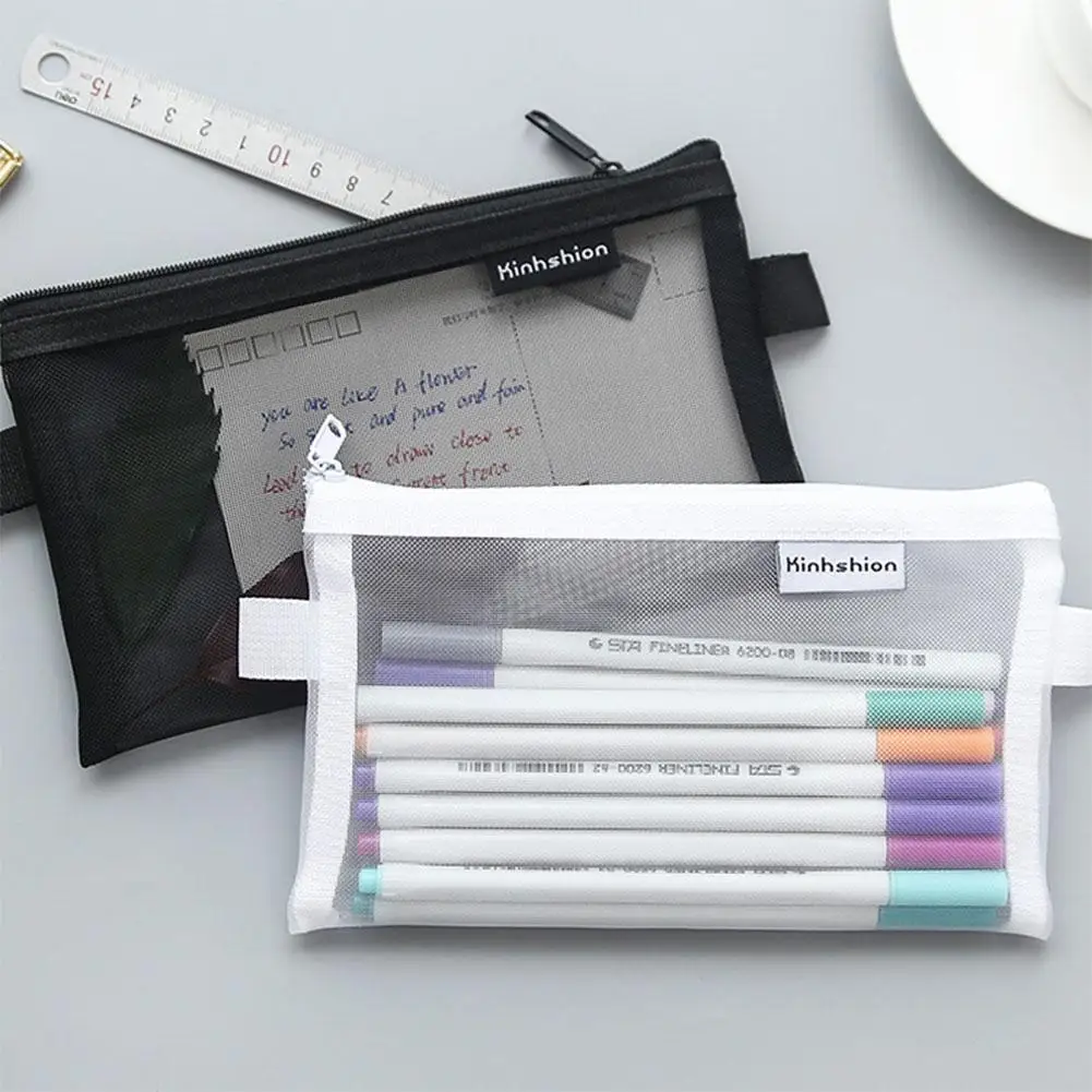 Adeeing Simple Transparent Mesh Pencil Case Office Student Pencil Cases School Supplies Pen Bags Pouch r20
Adeeing Simple Transparent Mesh Pencil Case Office Student Pencil Cases School Supplies Pen Bags Pouch r20