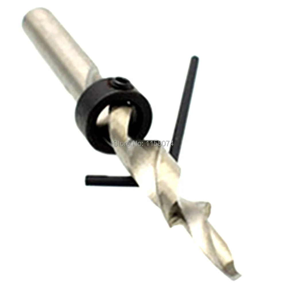 10mm Woodworking Twist Step Drill Bit Stop Collar Set 10mm(Shank) to 5mm(Head) Drill Bit for Manual-Pocket Hole Systems
10mm Woodworking Twist Step Drill Bit Stop Collar Set 10mm(Shank) to 5mm(Head) Drill Bit for Manual-Pocket Hole Systems