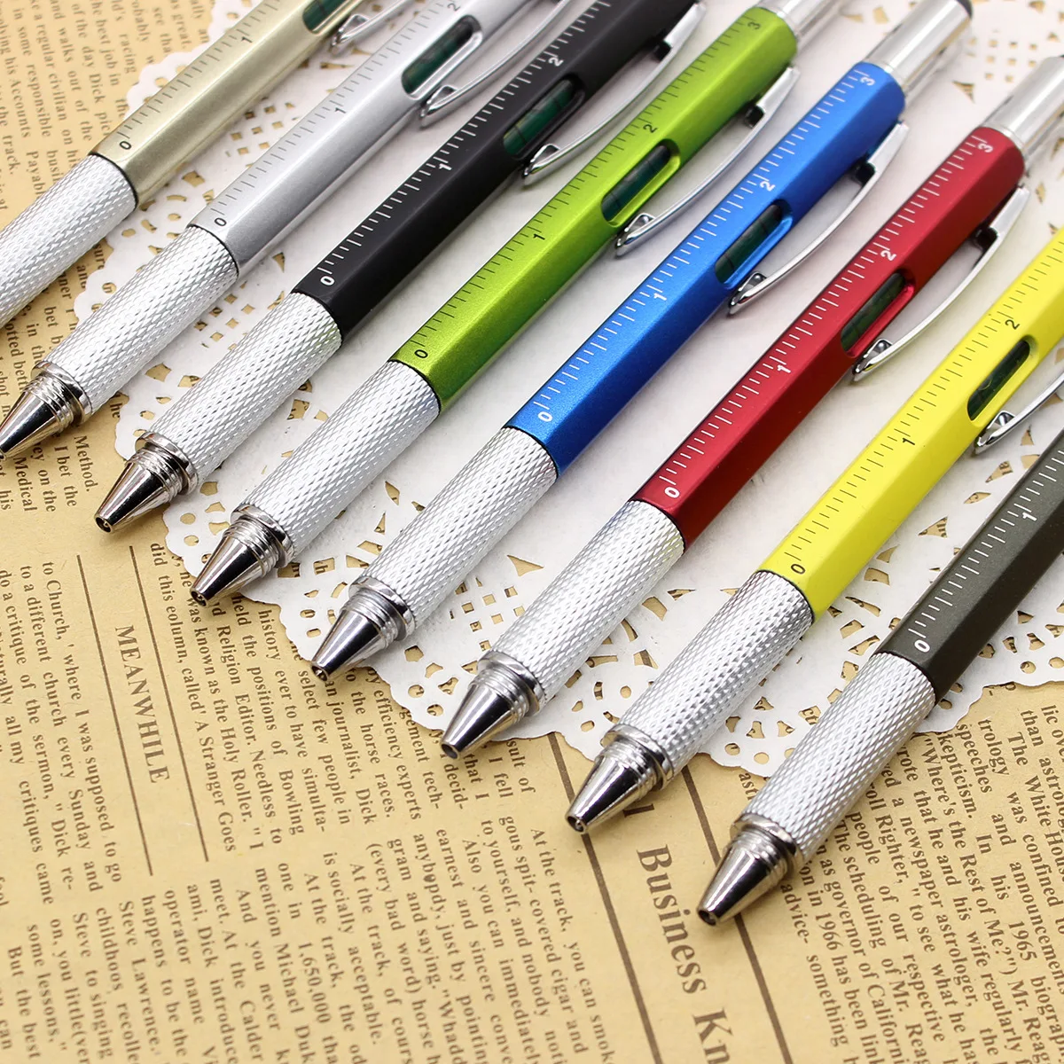Novel Multifunctional 6 In 1 Pen Screwdriver Ruler Metal Tool Gift For School office supplie stationery pen
Novel Multifunctional 6 In 1 Pen Screwdriver Ruler Metal Tool Gift For School office supplie stationery pen
