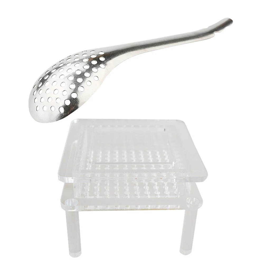 Kitchen Spoon 56 Holes Acrylic Molecular Cuisine Caviar Builder Roe Sauce Strainer Cooking Spoon Gadgets
Kitchen Spoon 56 Holes Acrylic Molecular Cuisine Caviar Builder Roe Sauce Strainer Cooking Spoon Gadgets