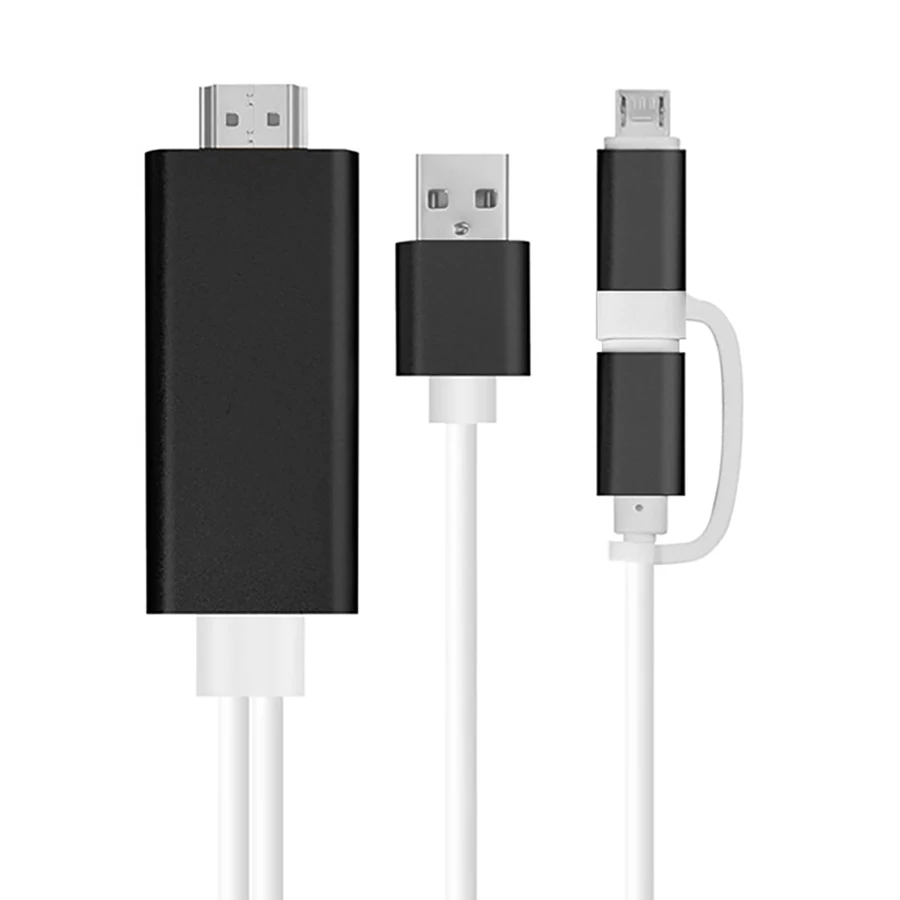 2 в 1 HDMI кабель для Lightning к адаптер Apple iPhone 7 6S Micro USB Samsung TV Цифровой AV адаптер|Кабели