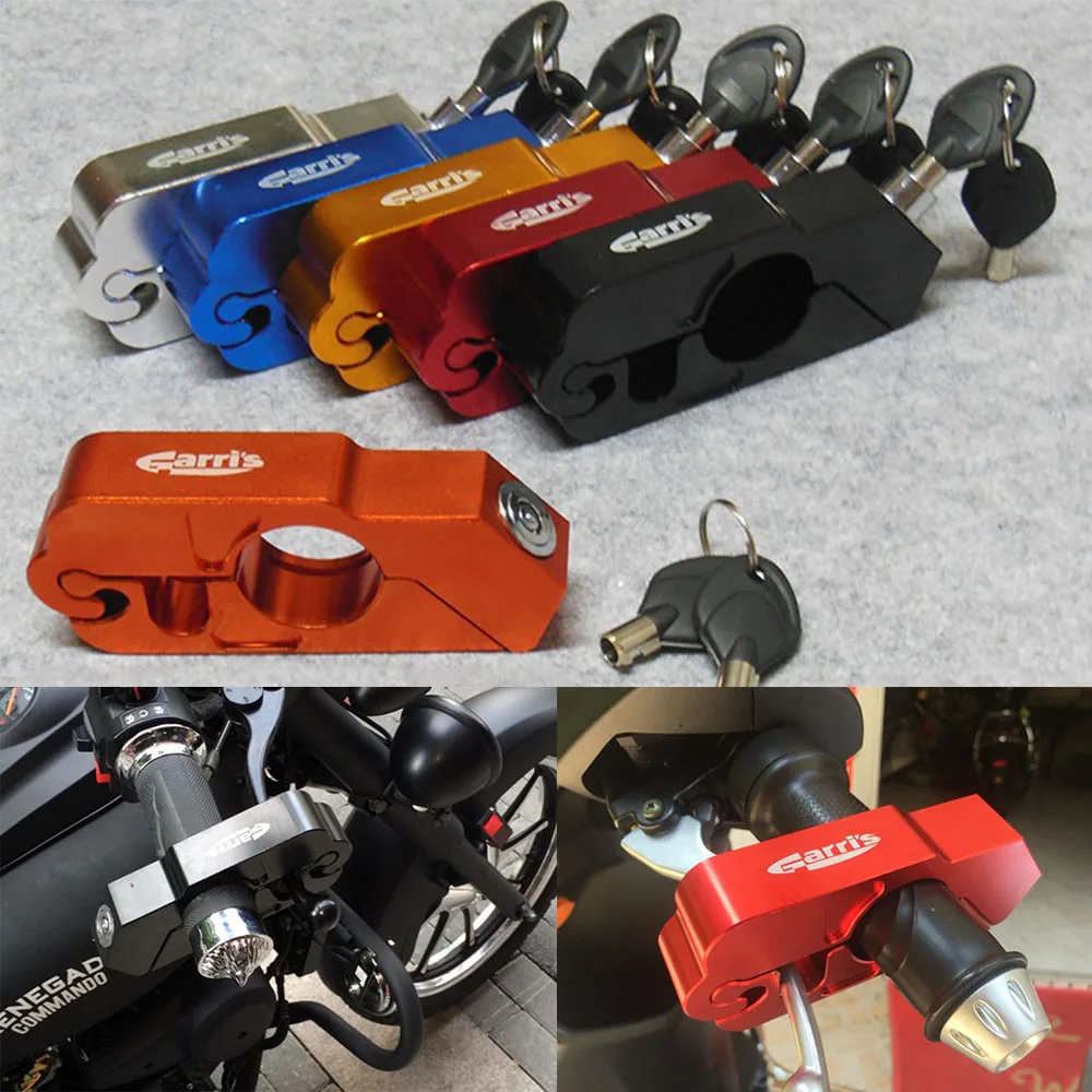 Motorcycle Anti-theft Aluminum Handle Grip Brake Lever Lock For KAWASAKI z1000sx tourer er-6n For SUZUKI gn 250 inazuma 250 etc.
Motorcycle Anti-theft Aluminum Handle Grip Brake Lever Lock For KAWASAKI z1000sx tourer er-6n For SUZUKI gn 250 inazuma 250 etc.