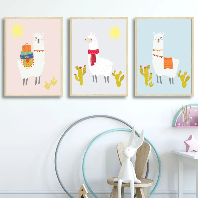 Baby Nursery Wall Art Canvas Painting Alpaca Print Llamm Nordic Posters and Prints Giclee Wall Pictures Cartoon Kids Room Decor
Baby Nursery Wall Art Canvas Painting Alpaca Print Llamm Nordic Posters and Prints Giclee Wall Pictures Cartoon Kids Room Decor