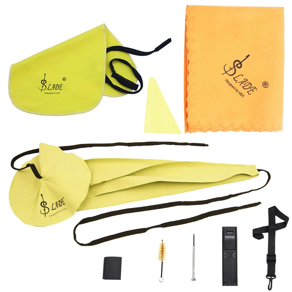 

LADE Saxophone Cleaning Care Kit Belt Thumb Rest Cushion Reed Case Mouthpiece Brush Mini Screwdriver Cleaning Cloth