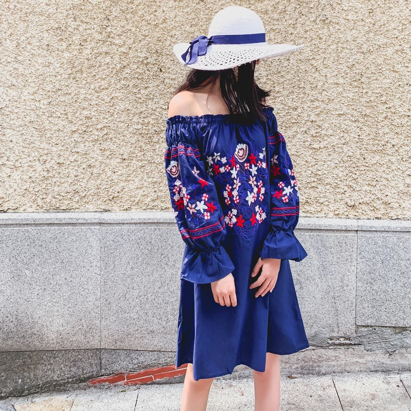 Off Shoulder Dress Women Sexy Beach Dress 2019 Summer Vintage Embroidery Lantern Sleeve High Waist Bohemian Dress Mini Dress
Off Shoulder Dress Women Sexy Beach Dress 2019 Summer Vintage Embroidery Lantern Sleeve High Waist Bohemian Dress Mini Dress