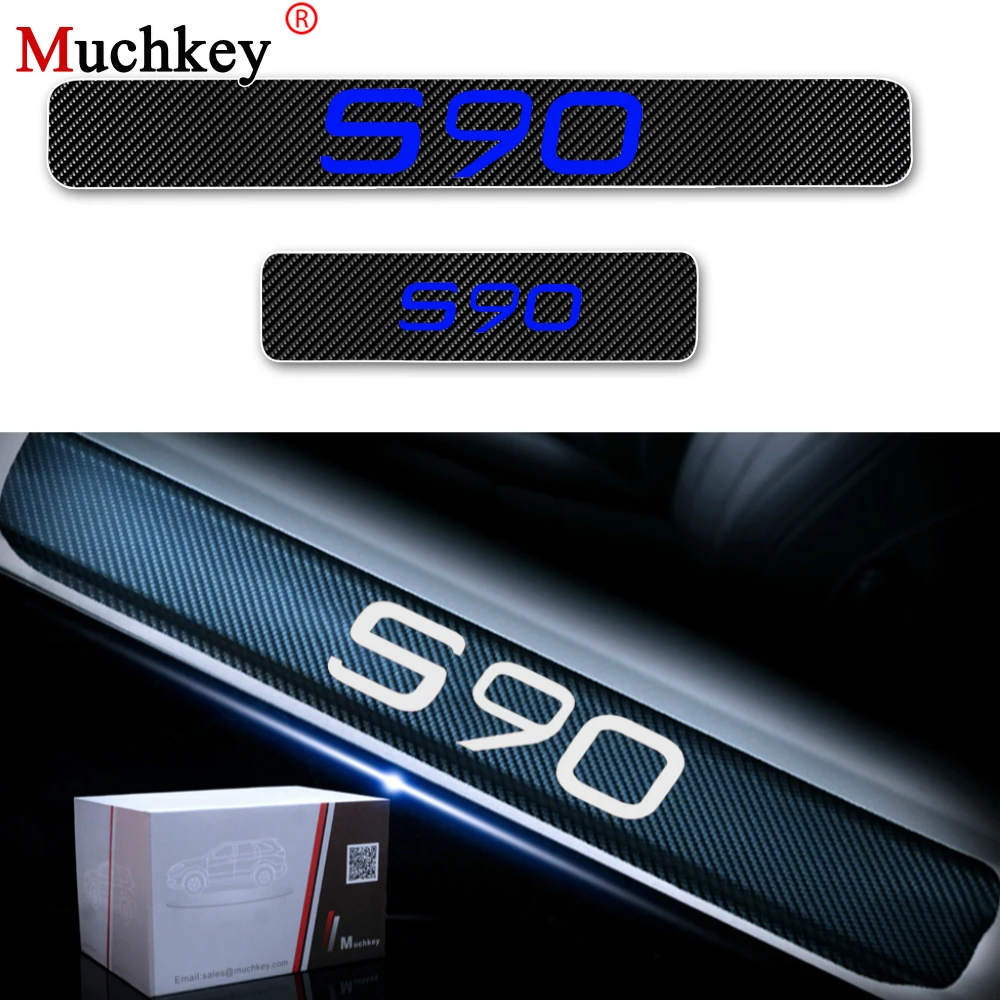 For VOLVO S90 Car Door Sill Scuff Plate Door Threshold Plate Welcome Pedal 4D Carbon Fiber Vinyl Stickers Car Accessories 4Pcs
For VOLVO S90 Car Door Sill Scuff Plate Door Threshold Plate Welcome Pedal 4D Carbon Fiber Vinyl Stickers Car Accessories 4Pcs