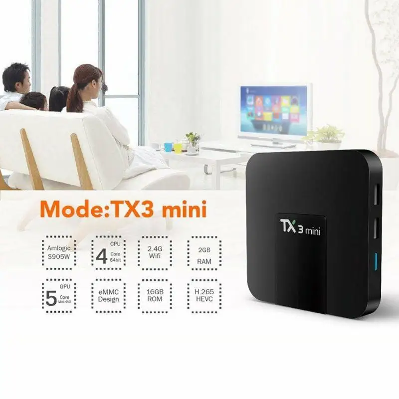 Tanix TX3 мини 2 ГБ + 16 1 Гб 8 Android 7 Смарт ТВ коробка S905W 4 ядра WiFi 4K HDMI compatibleSet компьютерной