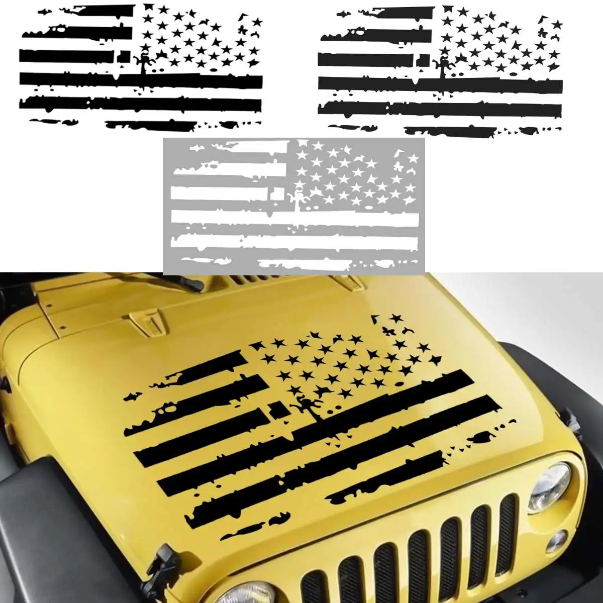 Car American USA Flag Hood Blackout Vinyl Decal Sticker For Jeep/Wrangler JK TJ YJ
Car American USA Flag Hood Blackout Vinyl Decal Sticker For Jeep/Wrangler JK TJ YJ