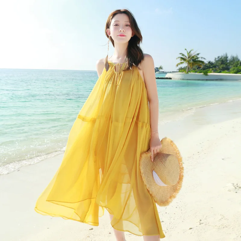 U-SWEAR 2020 Summer New Chiffon Solid Color Beach Dress Fairy Vacation O-neck Elegant Dress Vestidos De Fiesta De Noche
U-SWEAR 2020 Summer New Chiffon Solid Color Beach Dress Fairy Vacation O-neck Elegant Dress Vestidos De Fiesta De Noche