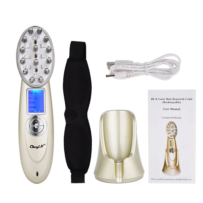EMS Microcurrent Photon Light RF Hair Loss Renewable Therapy Vibration Massage Scalp Laser Hair Growth Rechargeable Care Device
EMS Microcurrent Photon Light RF Hair Loss Renewable Therapy Vibration Massage Scalp Laser Hair Growth Rechargeable Care Device