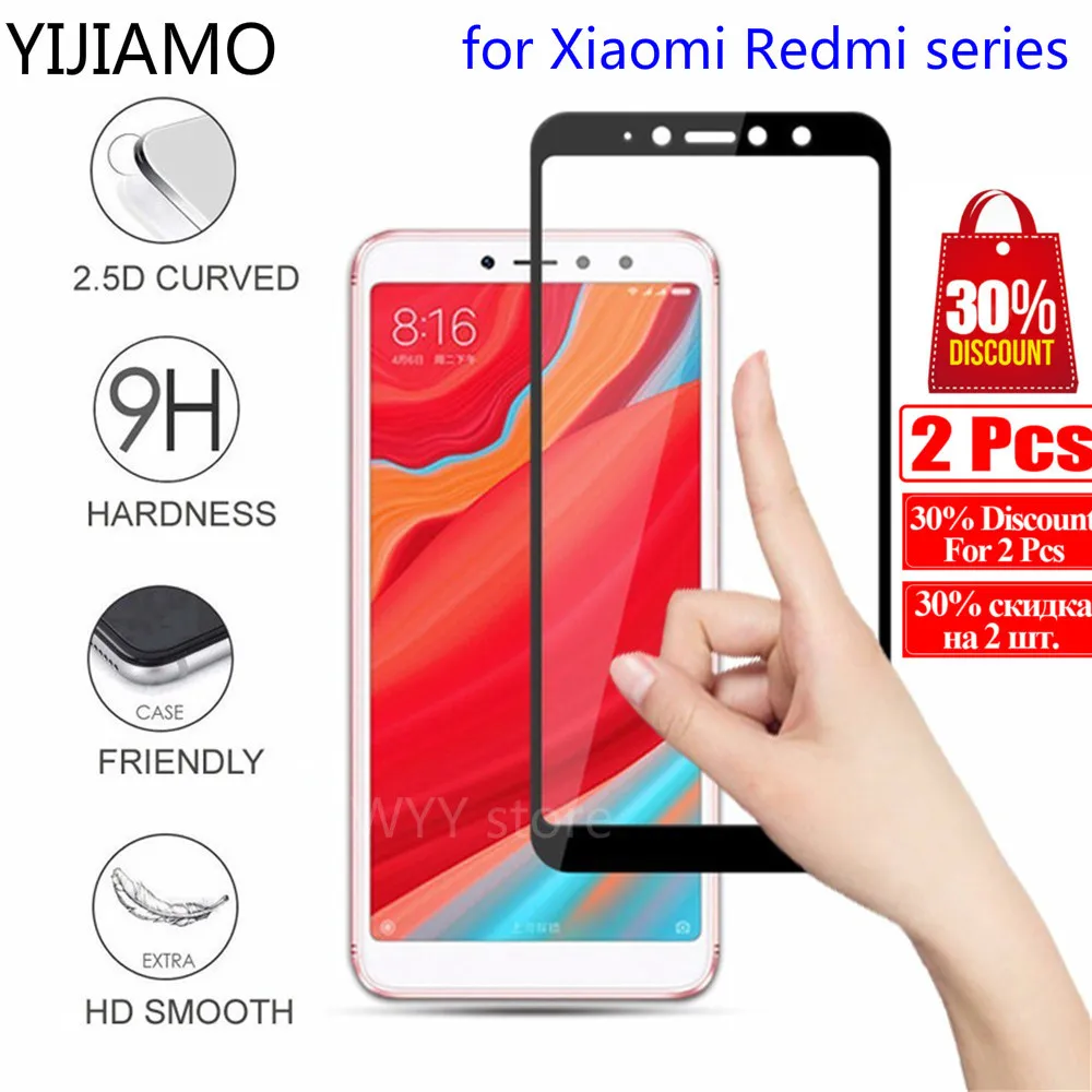 Полное покрытие закаленное стекло для Xiaomi Redmi Note 5 5A Plus Защита экрана 4x 5a 6a 6