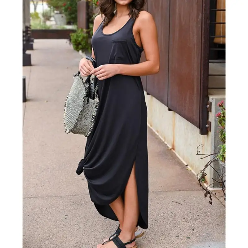 Summer Women Casual Maxi Dress Beach Sundress Sleeveless Shift Tank Dresses Robe Femme Vestidos 2020 SJ2614C
Summer Women Casual Maxi Dress Beach Sundress Sleeveless Shift Tank Dresses Robe Femme Vestidos 2020 SJ2614C