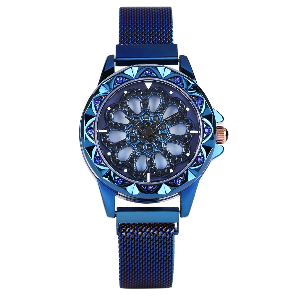 Women Watch Elegant Revolvable Dial Quartz Watch Magnet Buckle With Stainless Steel Mesh Strap Luxury Diamond-encrusted Watch
Women Watch Elegant Revolvable Dial Quartz Watch Magnet Buckle With Stainless Steel Mesh Strap Luxury Diamond-encrusted Watch