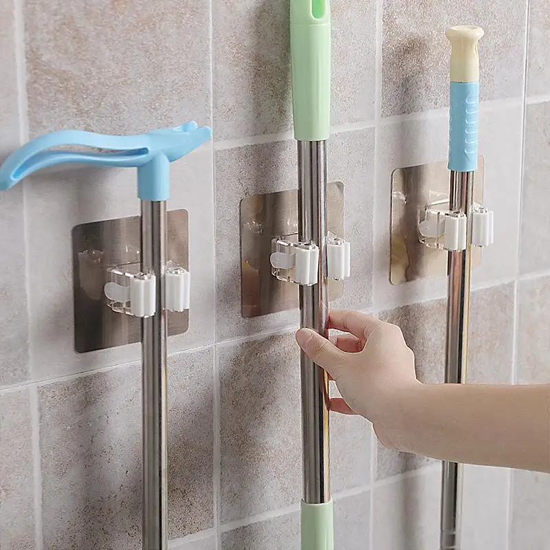 Wall Mounted Storage Mop Holder Brush Broom Hanger Storage Rack Kitchen Organizer With Mounted Accessory Hanging Kitchen Tool
Wall Mounted Storage Mop Holder Brush Broom Hanger Storage Rack Kitchen Organizer With Mounted Accessory Hanging Kitchen Tool
