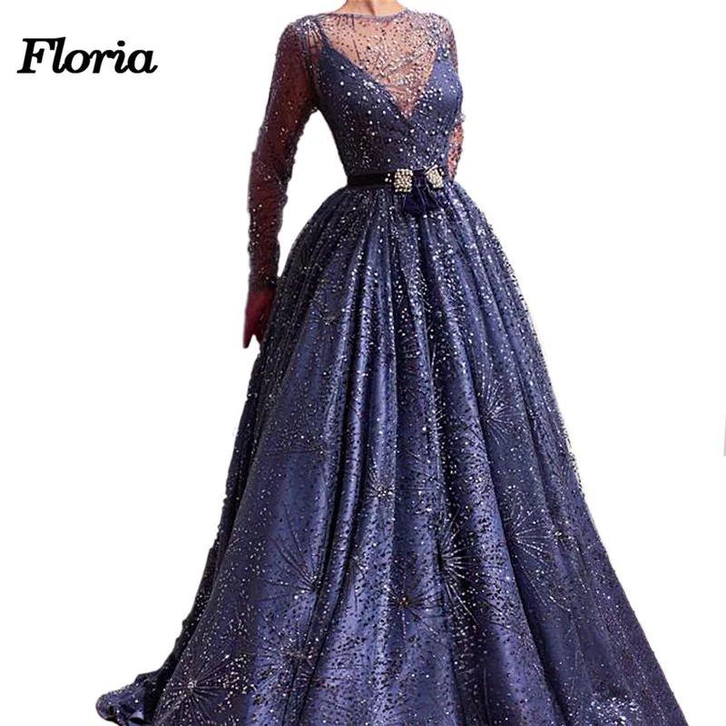 Arabic Navy Blue Prom Gowns Robe de soiree 2019 Aibye Long Formal Pageant Dress Abendkleider Ball Gown Evening Dress For Wedding
Arabic Navy Blue Prom Gowns Robe de soiree 2019 Aibye Long Formal Pageant Dress Abendkleider Ball Gown Evening Dress For Wedding